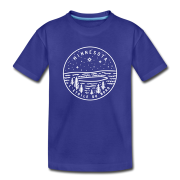 Minnesota Youth T-Shirt - State Design Youth Minnesota Tee - royal blue