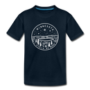 Minnesota Youth T-Shirt - State Design Youth Minnesota Tee - deep navy