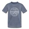 Nevada Youth T-Shirt - State Design Youth Nevada Tee - heather blue