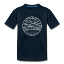 New Hampshire Youth T-Shirt - State Design Youth New Hampshire Tee - deep navy