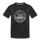 Nebraska Youth T-Shirt - State Design Youth Nebraska Tee - black