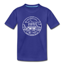 Nebraska Youth T-Shirt - State Design Youth Nebraska Tee - royal blue