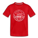 Nebraska Youth T-Shirt - State Design Youth Nebraska Tee - red