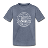 Nebraska Youth T-Shirt - State Design Youth Nebraska Tee - heather blue