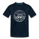 Nebraska Youth T-Shirt - State Design Youth Nebraska Tee - deep navy