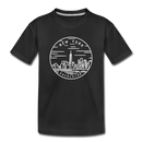 New York Youth T-Shirt - State Design Youth New York Tee - black