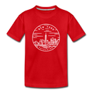 New York Youth T-Shirt - State Design Youth New York Tee - red