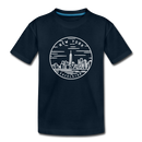 New York Youth T-Shirt - State Design Youth New York Tee - deep navy