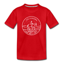 Oklahoma Youth T-Shirt - State Design Youth Oklahoma Tee - red