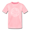 North Carolina Youth T-Shirt - State Design Youth North Carolina Tee - pink