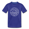 North Dakota Youth T-Shirt - State Design Youth North Dakota Tee - royal blue