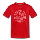 North Dakota Youth T-Shirt - State Design Youth North Dakota Tee - red