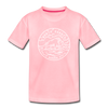 North Dakota Youth T-Shirt - State Design Youth North Dakota Tee - pink