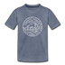 North Dakota Youth T-Shirt - State Design Youth North Dakota Tee - heather blue