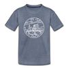 Ohio Youth T-Shirt - State Design Youth Ohio Tee - heather blue