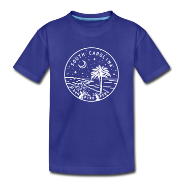 South Carolina Youth T-Shirt - State Design Youth South Carolina Tee - royal blue