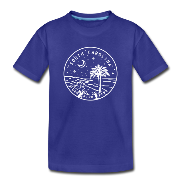 South Carolina Youth T-Shirt - State Design Youth South Carolina Tee - royal blue