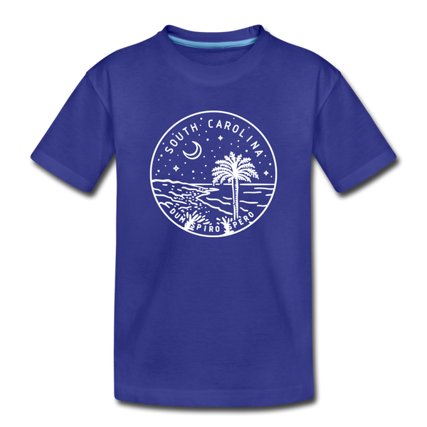 South Carolina Youth T-Shirt - State Design Youth South Carolina Tee - royal blue