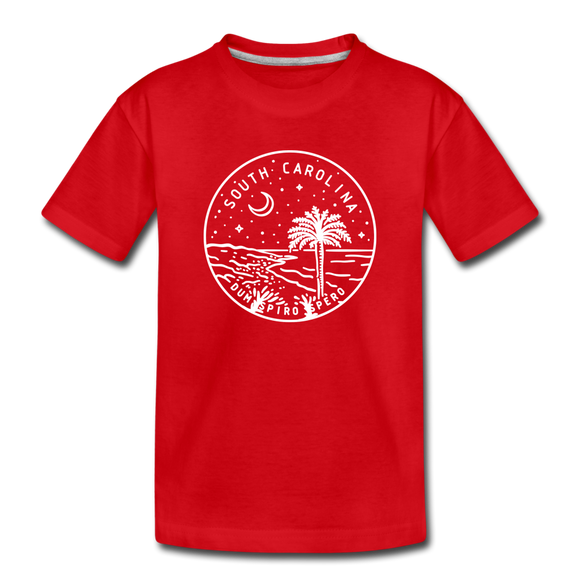South Carolina Youth T-Shirt - State Design Youth South Carolina Tee - red