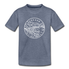 Oregon Youth T-Shirt - State Design Youth Oregon Tee - heather blue