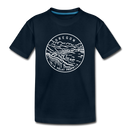 Oregon Youth T-Shirt - State Design Youth Oregon Tee - deep navy