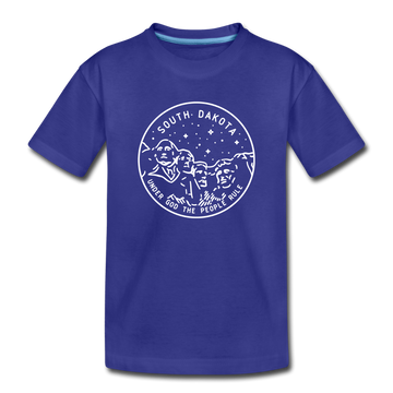 South Dakota Youth T-Shirt - State Design Youth South Dakota Tee - royal blue