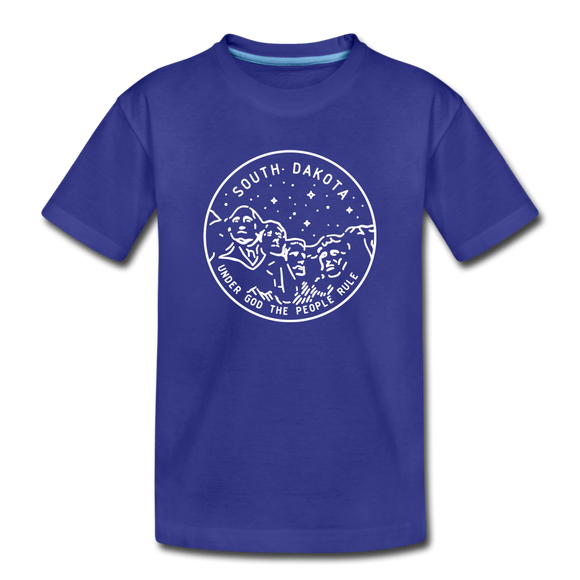 South Dakota Youth T-Shirt - State Design Youth South Dakota Tee - royal blue