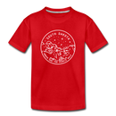South Dakota Youth T-Shirt - State Design Youth South Dakota Tee - red