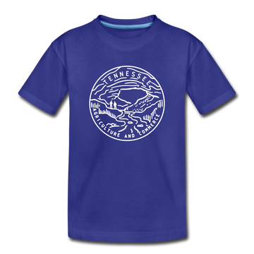 Tennessee Youth T-Shirt - State Design Youth Tennessee Tee - royal blue