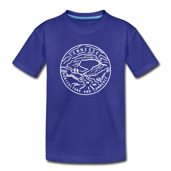 Tennessee Youth T-Shirt - State Design Youth Tennessee Tee - royal blue