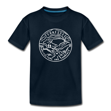 Tennessee Youth T-Shirt - State Design Youth Tennessee Tee - deep navy
