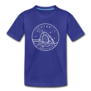 Utah Youth T-Shirt - State Design Youth Utah Tee - royal blue