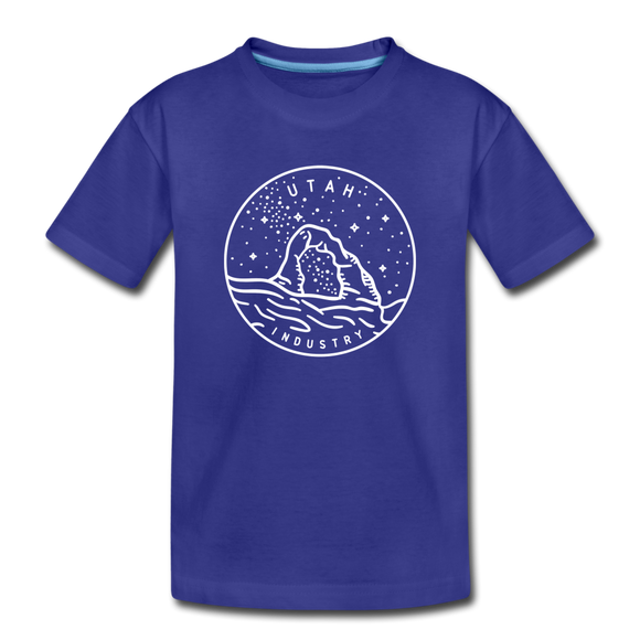 Utah Youth T-Shirt - State Design Youth Utah Tee - royal blue