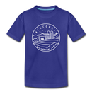 Wisconsin Youth T-Shirt - State Design Youth Wisconsin Tee - royal blue