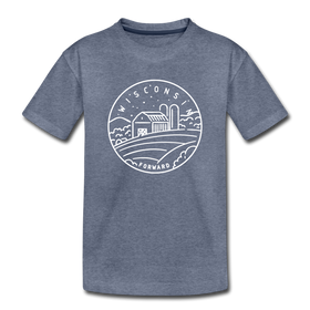 Wisconsin Youth T-Shirt - State Design Youth Wisconsin Tee