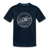 Wisconsin Youth T-Shirt - State Design Youth Wisconsin Tee - deep navy