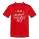 Vermont Youth T-Shirt - State Design Youth Vermont Tee - red