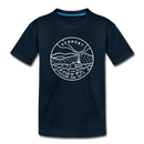 Vermont Youth T-Shirt - State Design Youth Vermont Tee - deep navy