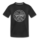 West Virginia Youth T-Shirt - State Design Youth West Virginia Tee - black