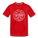 West Virginia Youth T-Shirt - State Design Youth West Virginia Tee - red