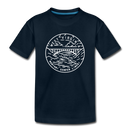 West Virginia Youth T-Shirt - State Design Youth West Virginia Tee - deep navy