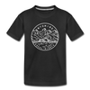 Wyoming Youth T-Shirt - State Design Youth Wyoming Tee - black