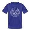 Wyoming Youth T-Shirt - State Design Youth Wyoming Tee - royal blue