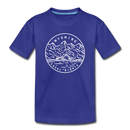 Wyoming Youth T-Shirt - State Design Youth Wyoming Tee - royal blue
