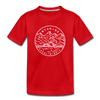 Wyoming Youth T-Shirt - State Design Youth Wyoming Tee - red