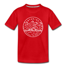 Wyoming Youth T-Shirt - State Design Youth Wyoming Tee - red