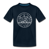 Wyoming Youth T-Shirt - State Design Youth Wyoming Tee - deep navy