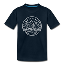 Wyoming Youth T-Shirt - State Design Youth Wyoming Tee - deep navy