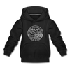 Alaska Youth Hoodie - State Design Youth Alaska Hooded Sweatshirt - black