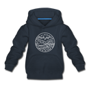 Alaska Youth Hoodie - State Design Youth Alaska Hooded Sweatshirt - navy